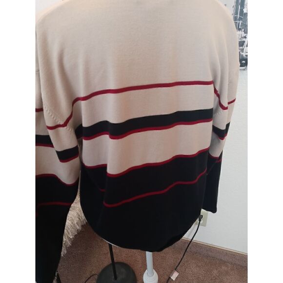 DressBarn Vintage looking Striped Ladies full Zip Up Long Sleeve Top-XL - Picture 4 of 4